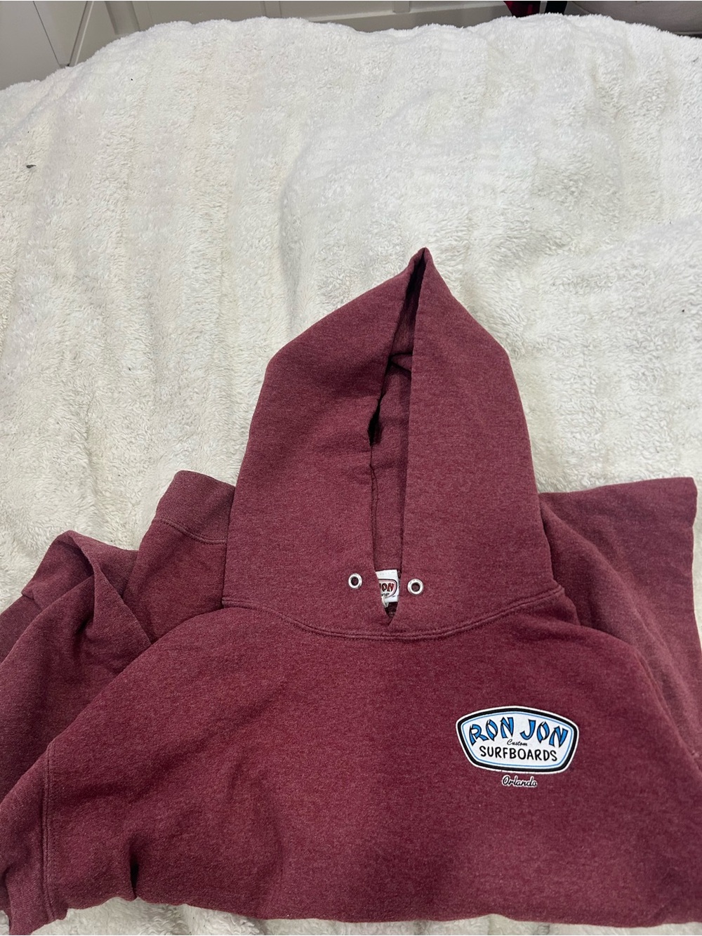 Ron Jon Women's Maroon Hoodie Sweater